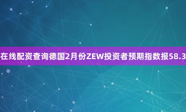 在线配资查询德国2月份ZEW投资者预期指数报58.3